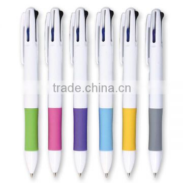 Hot sale three ink in one plastic ball pen