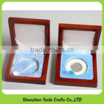 Popular wooden collection box with flannelette, wholesale MDF coin box for collection