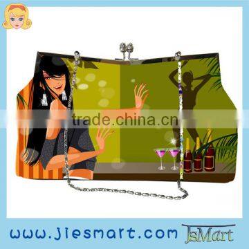 Party Bag Metal Frame Elegant Fashion Woman Bag