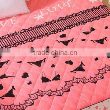 Patterned Queen Size Cooling Waterproof Memory Foam Mattress Pad