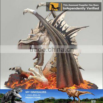 MY Dino-C032 High simulation realistic dragon head sculptures for sale