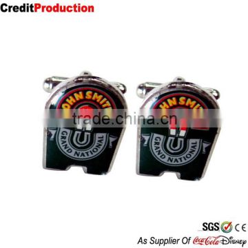 Customized promotion gifts mens make Silver Printingcustom cufflinks