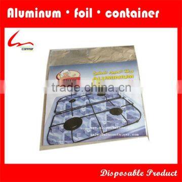 Square Gas Burner Bibs /Covers- Aluminum Foil Stove Mat for Gas