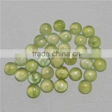 NATURAL PREHNITE CABOCHON GOOD COLOR & QUALITY 6 MM ROUND LOT