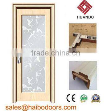 PVC flush door with glass