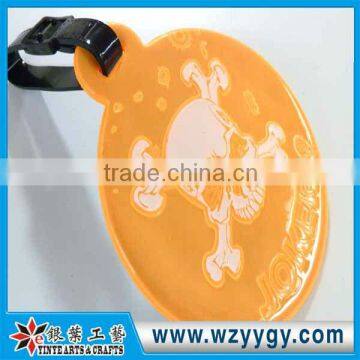 Orange color PVC fluorescent luggage tag reflective film luggage tag