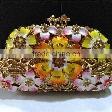 Colorful crystal stone and rhinestone evening clutch Cute fish Evening Bags FH01-1