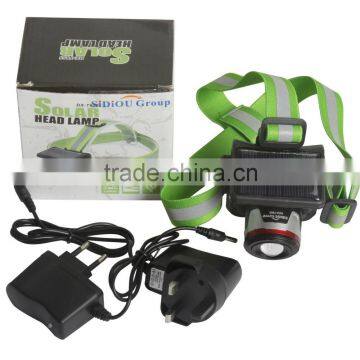 Sidiou Group XPE 5W Spotlight Solar Charging Light Headlamp Headlight UK/EU Plug Flashlight Head Torch Light To Bike Camping photo-6