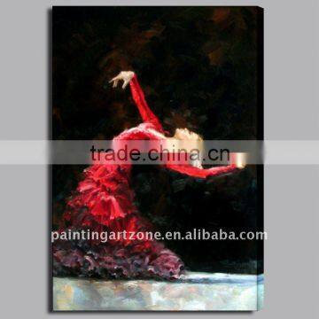 Impressionist dancer oil painting