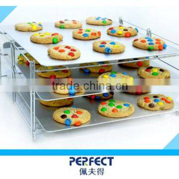 3 tiers wire rotary rack cookies cake cooling rack