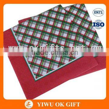 Grid Printed napkin paper, party supplies