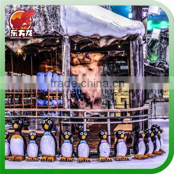 Customized skate fiberglass penguin for support