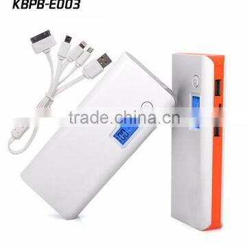 Portable led light power bank 20000mah with LED Screen for all the phones