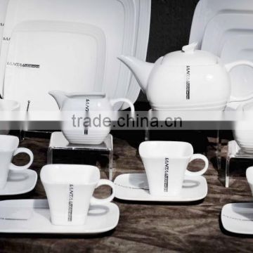 Hotel and Restaurant Ceramic plate,cup,dish,bowl material for porcelain dinner ware