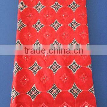 New Style Swiss Voile Red Lace Fabric