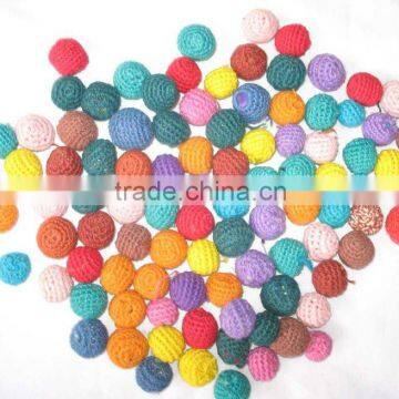 Felt Balls with hand crochet