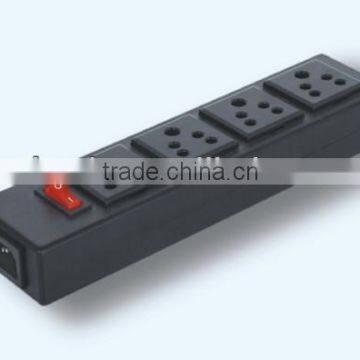 New hot selling  China Power strip bar borad 4 ways outlets 5 round pins socket with switch India power strip