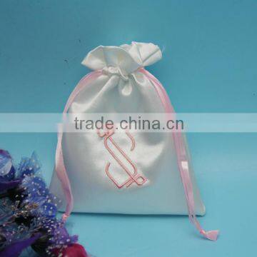 Colorful Satin Embroidery Gift Pouches