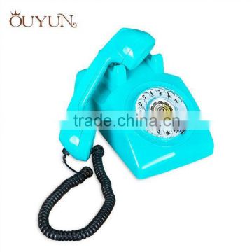 Classical retro corded rotary dial telephone