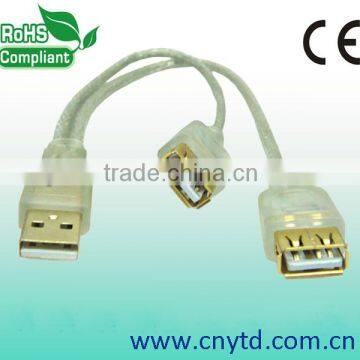 Different Styles V2.0 Usb Cable Usb Splitter Cable 2 Female 1 Male photo-5