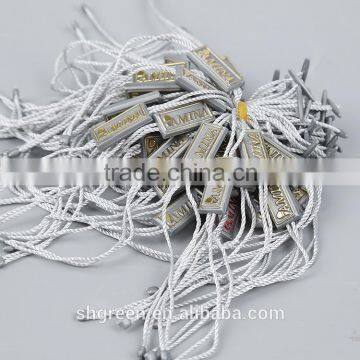 Plastic double sides embossed logo string seal tag