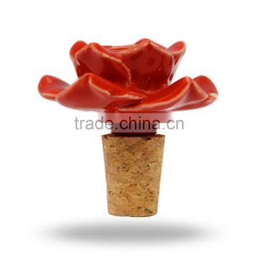 Ceramic Red Bottle Wine Stopper