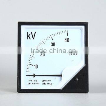 35KV/100V Pointer type Ac voltmeter 120*120 Ac voltage indicator 750V voltage meter