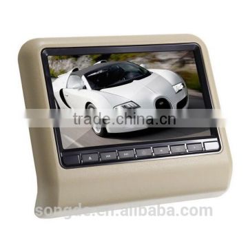 Portable design best selling 9 car pillow headrest monitor dvd player