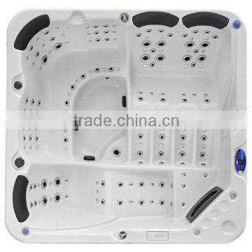 portable acrylic 3 loungers Hot Tub outdoor spa with 162 Jets