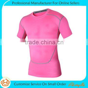 New design custom sublimation skin fit compression t shirt