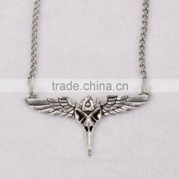 New Arrival Steampunk Statement Necklace Eagle Wings Necklace Imitation Silver Pendant 2015 Yiwu Fashion Imitation Jewelry photo-2