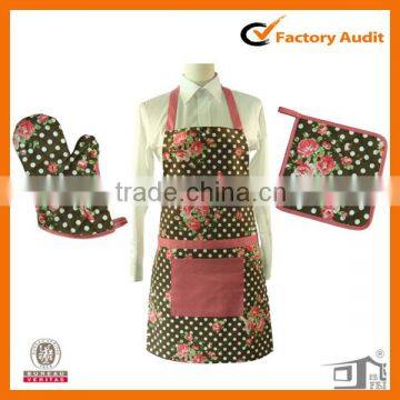 oven mitt potholder kitchen apron set