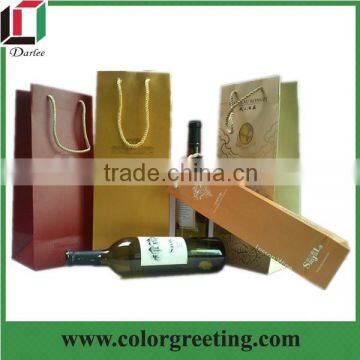 High quality custom logo printing paper bottle wine bag