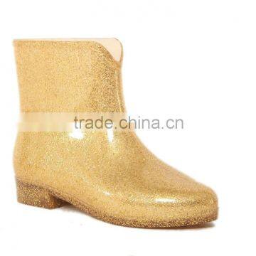 Apricot color rain boots, fashionable and comfortable rain boots and safety and fashionablerain shoes