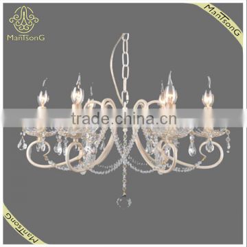 High Quality Antique Iron Base Crystal Around Pendant Lights, Candle Chandelier