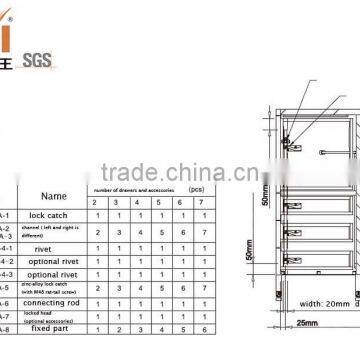 Furniture Hardware Interlock Accessories for Cabinet Drawer photo-2