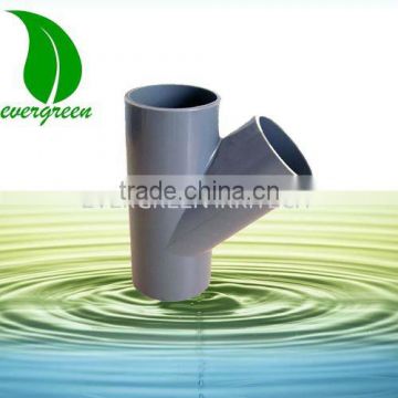 PVC 45 degree equal pipe fitting tee