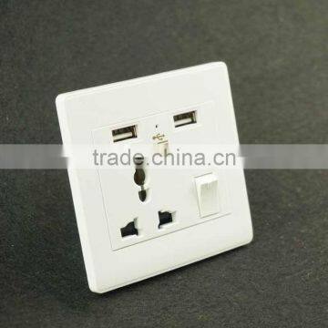 Dual Usb Wall Socket Power Plug Socket With Switch photo-3