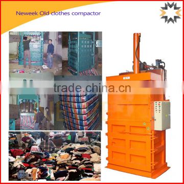 Neweek semi automatic hydraulic fiber waste old clothes compactor