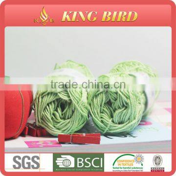 Soft handfeeling 100 cotton open end yarn in green