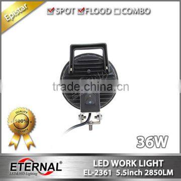 36W 5.5" Car Led Work Light Super Bright Automotive Vehicles off Road Equipment Portable Led Lamp