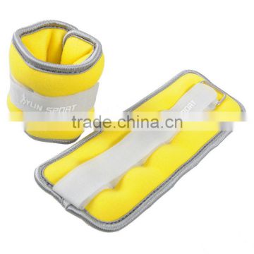 New Yellow Theraband Wrist Weights 0.5kg Each 1kg Pair Adjustable Rehab Exercise