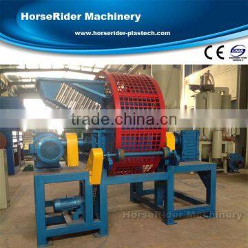 High efficiency Waste Tire shredder / tyre recycling plant