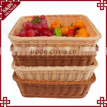 S&D Household Accessories Wicker Crafts Natural Poly Rattan Wholesale Fruit Baskets photo-4