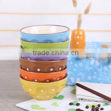 5'' Dot Printing Ceramic Bowl , Promotion Dot Printing Bowl photo-4