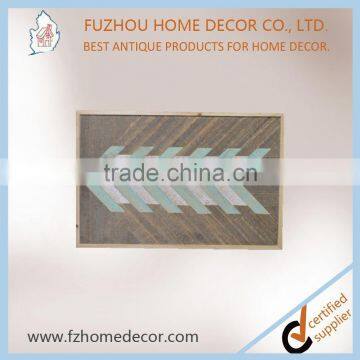 Solid Wood Sign With Geometric Pattern Splicing Board for Home Decoration or Gift photo-4