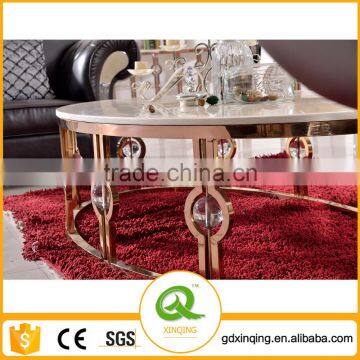 Stainless Steel Marble Modern Gold Coffee Table C366 photo-3