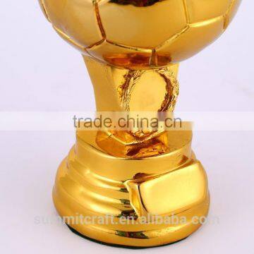 Wholesale Resin Gold Plated Football Trophy Soccer photo-3