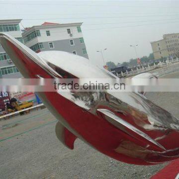 Stainless Steel Dolphin Statue Sculpture For Garden Public Use photo-2