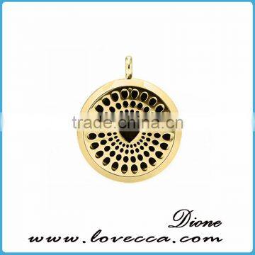 New Professional Silver Color Stainless Steel Round Aromatherapy Locket Necklaces photo-4